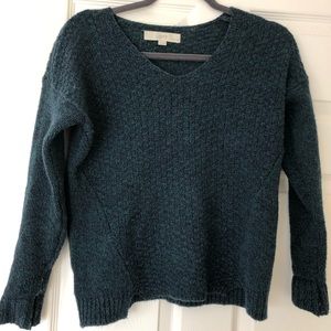LOFT Turquoise Wool Sweater (Petite XS)
